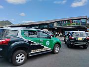 景區入口的乘車／下車處